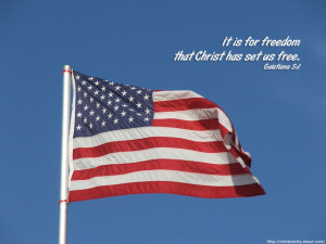 US Flag - Freedom in Christ